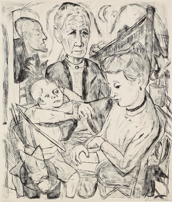 Max Beckmann - Familienszene (Familie Beckmann)