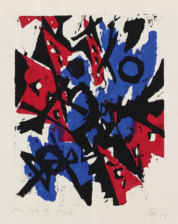 Ernst Wilhelm Nay - Farbholzschnitt 1953