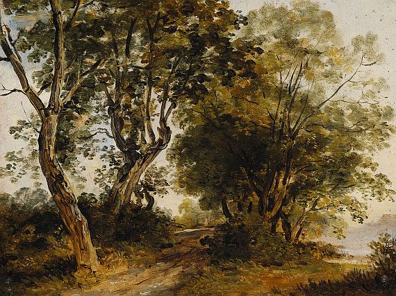 Johann Georg von Dillis - Waldweg am Fluss