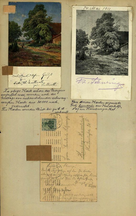 Friedrich Schwinge - Album mit Korrespondenz, Zeitungsausschnitten etc.