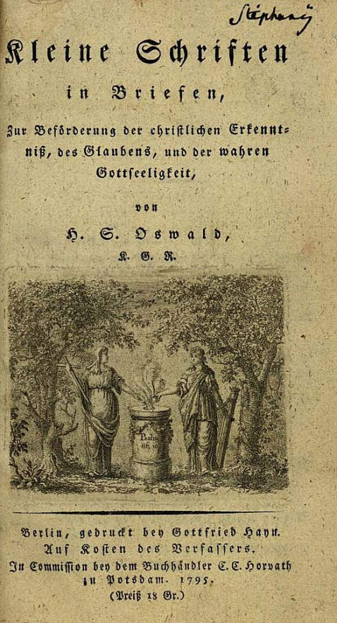 Oswald, H. S. - Kleine Schriften. 1795.