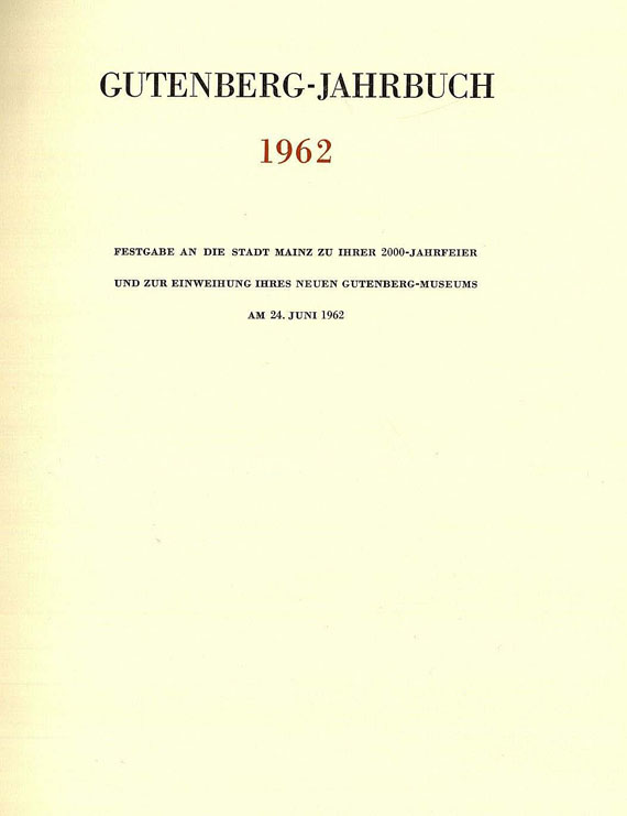   - Gutenberg-Jahrbuch 1962.