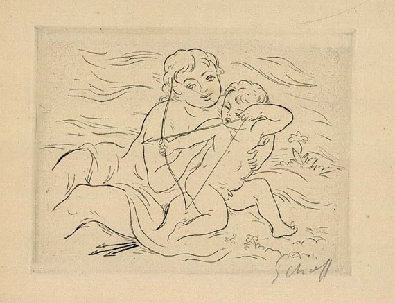 Otto Schoff - Wenger, E., Bacchanale der Liebe. 1922