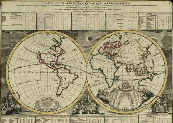   - 20 Bll. Stern- und Himmelskarten aus Atlas Coelestis.