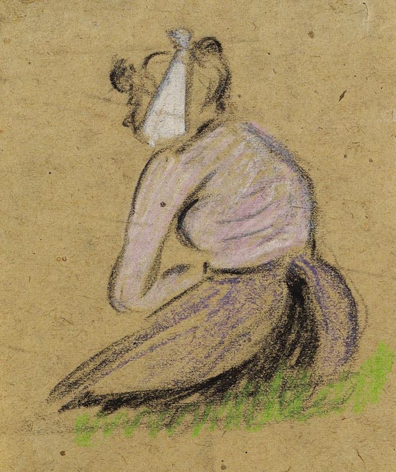 Heinrich Zille - Frau mit Zahnweh