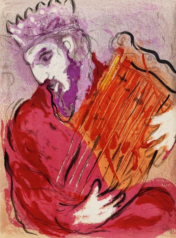 Marc Chagall - 2 Bll.: David und Absolom. David mit der Harfe