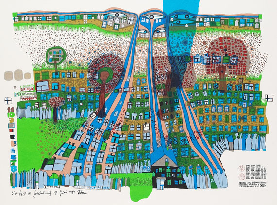 Friedensreich Hundertwasser - Let us pray Manitou wins