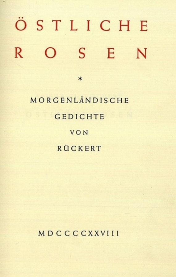 Hundert-Drucke - Östliche Rosen. 1928.