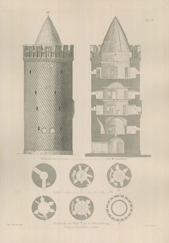 Friedrich Adler - Mittelalterl. Backstein-Bauwerke, 2 Bde. 1862.