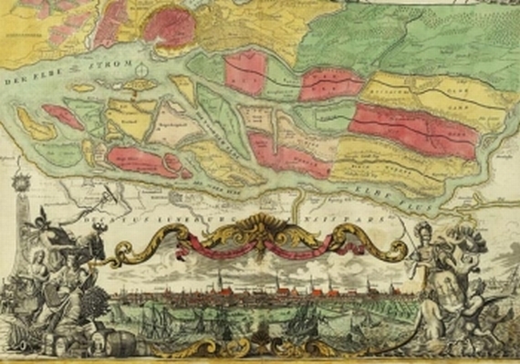  Hamburg - Prospect und Grundris der Keiserl. Freyen Reichs und Ansee Stadt Hamburg.