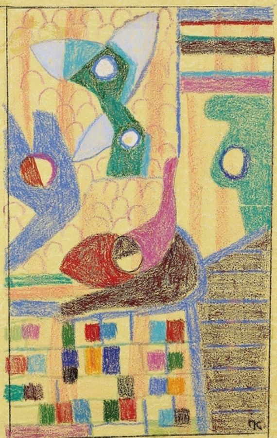 Ida Kerkovius - Entwurf zu einem Wandteppich (Komposition mit abstrakten Vögeln)