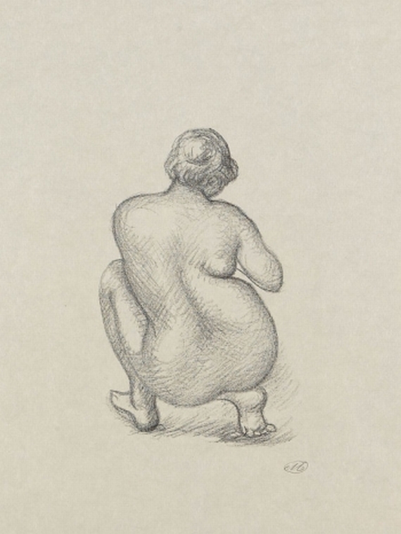 Aristide Maillol - Femme accroupie de dos