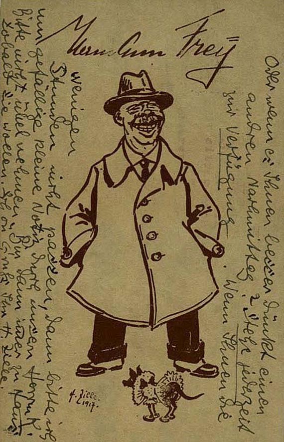 Heinrich Zille - Autograph. An Heilmann (50). 1923