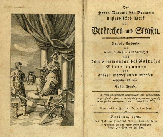 Cesare Beccaria - Unsterbliches Werk von Verbrechen (30). 1784