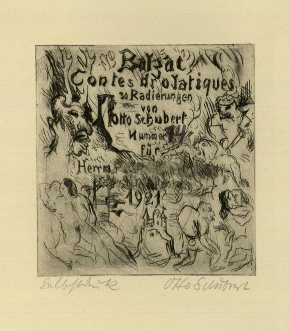 Otto Schubert - Balzac. Contes Drolatiques. 1921