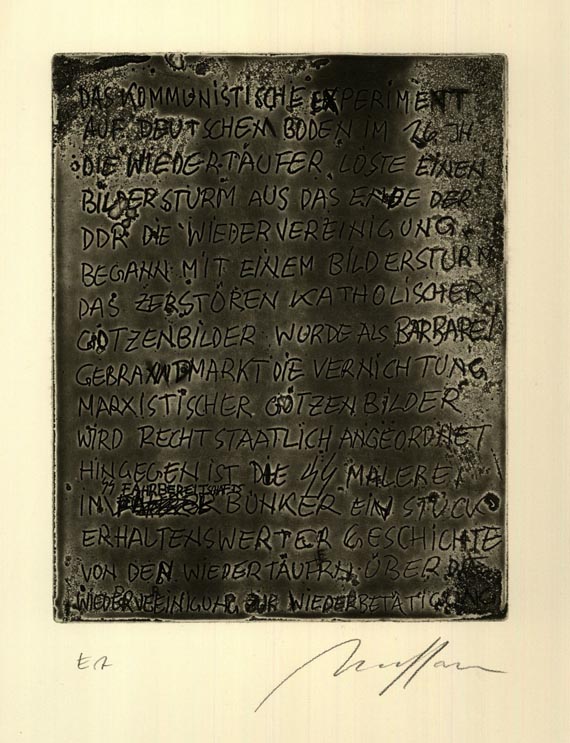 Alfred Hrdlicka - Von den Wiedertäufern. 1984