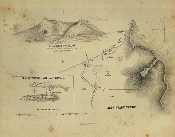  Griechenland - Conze, A. Chr. L., Reise, 2 Bde. 1860