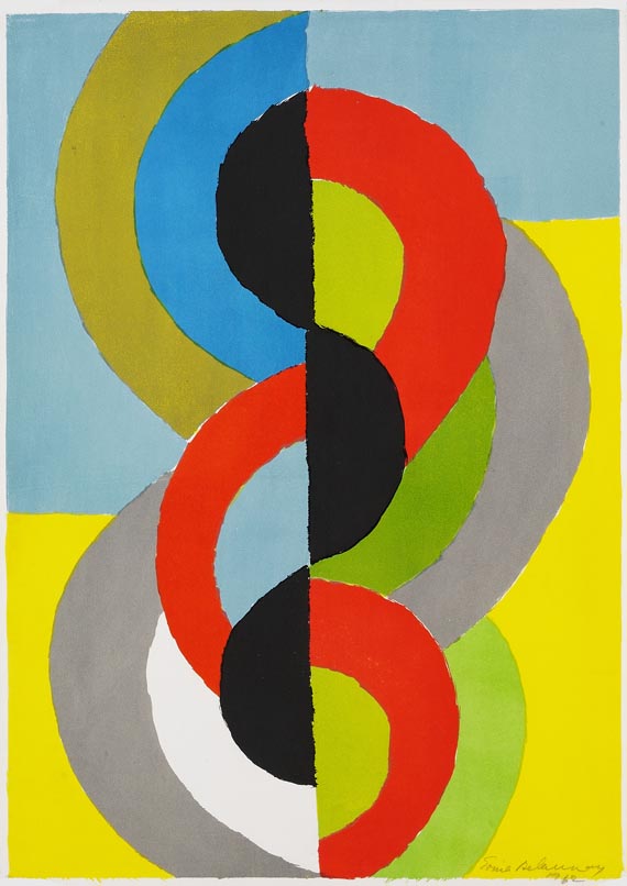 Sonia Delaunay-Terk - Demi Cercles sur Bleue et Jaune