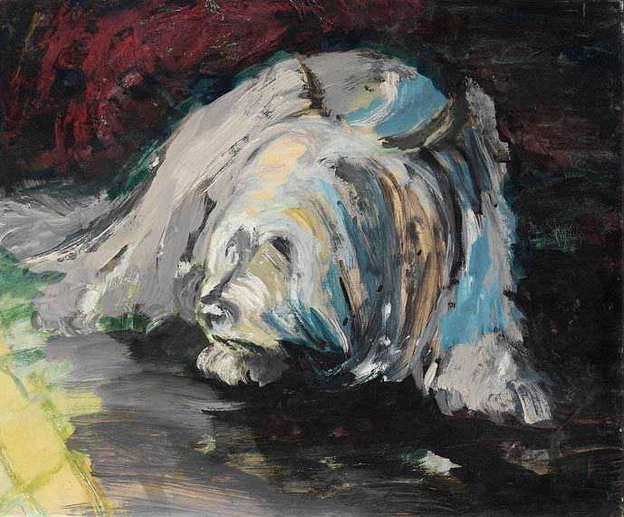 Erich Glette - Liegender Hund