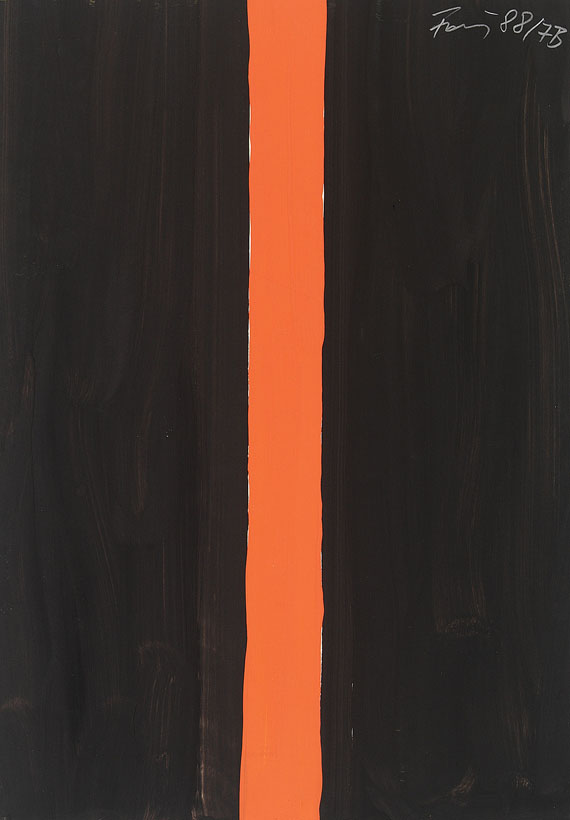 Günther Förg - Ohne Titel (schwarz mit orange)