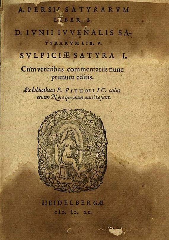 Persius Flaccus - Satyrarum liber I. 1590 (10)