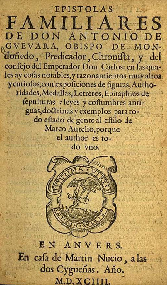 Antonio de Guevara - Epistolas familiares. 1594 (13)