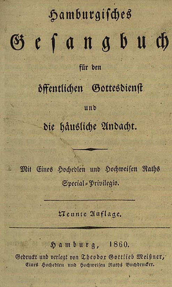   - Konvolut Gesangbücher, 5 Tle. 1775-1860