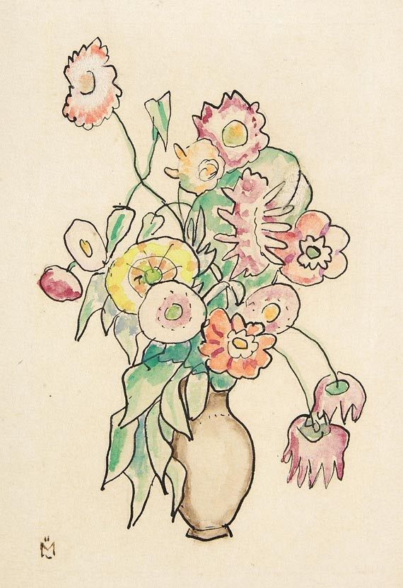 Gabriele Münter - Sommerblumen in der Vase
