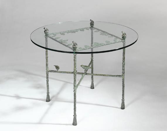 Diego Giacometti - Table-feuilles modèle de salle à manger aux grenouilles