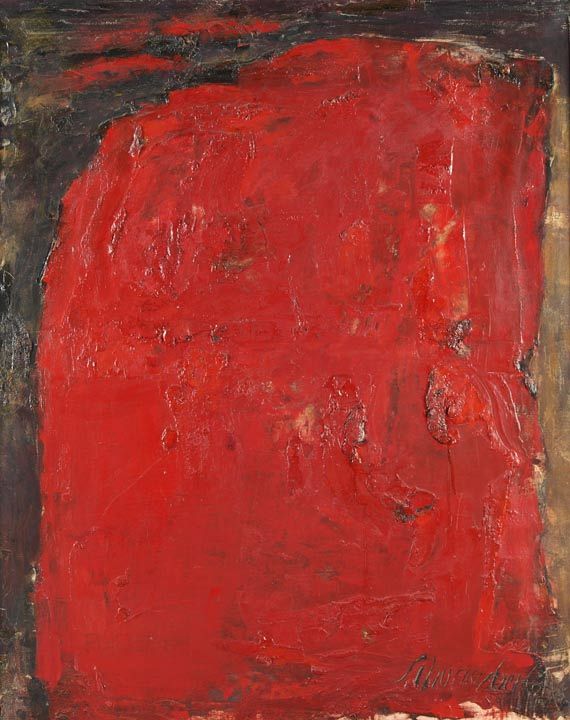 Emil Schumacher - Ohne Titel (Rot)