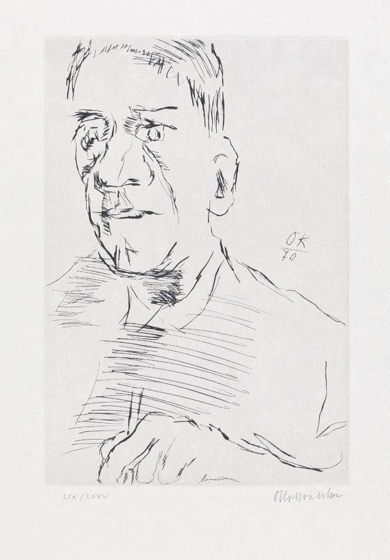 Oskar Kokoschka - Aus: Bild, Sprache und Schrift (1 x Selbstbildnis)