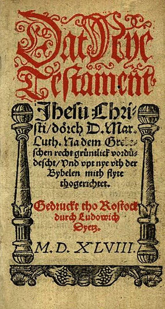 Biblia germanica - Dat Nye Testament. 1548-1553.