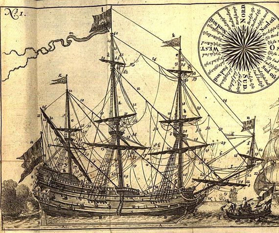   - Der geöfnete See-Hafen. 1702.