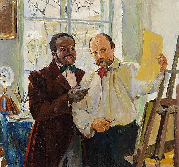 Louis Picard - Ira Aldridge im Atelier Taras Schewtschenkos