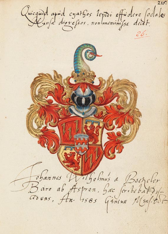  Album amicorum - Stammbuch des Johann Speimann. 1585. - Altre immagini
