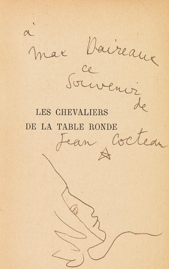 Jean Cocteau - Les Chevaliers de la Table Ronde, mit eigh. Widmung, 1937.