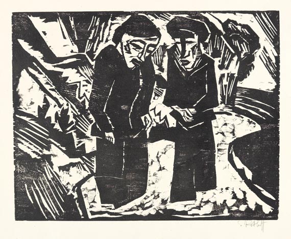 Karl Schmidt-Rottluff - Trauernde am Strand