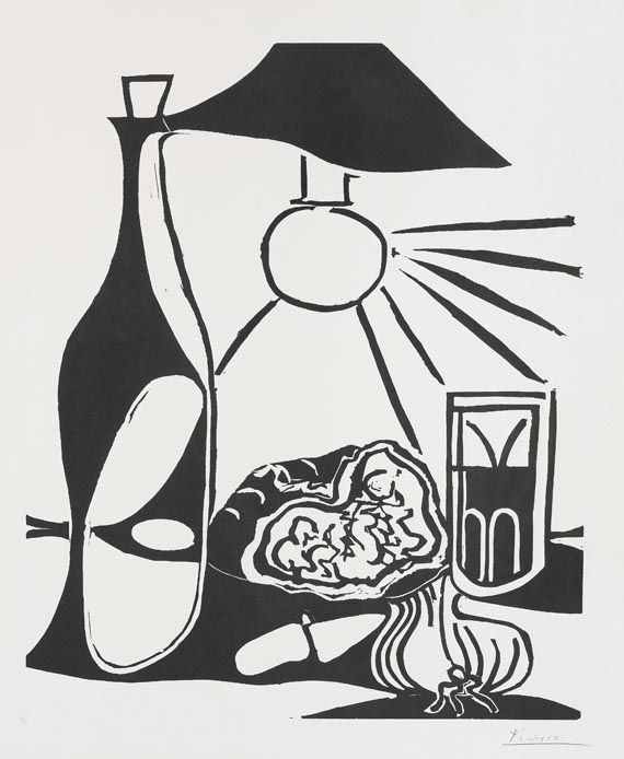 Pablo Picasso - Nature morte au casse-croûte II (Nature morte à la Bouteille)