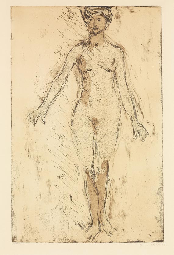 Emil Nolde - Akt in Vorderansicht