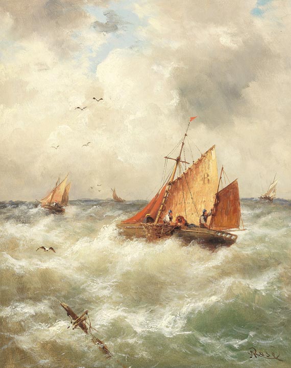 Julius Rose - Fischkutter auf der Nordsee