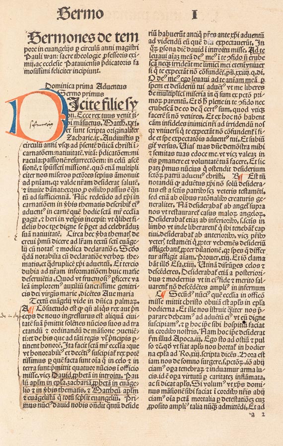 Paulus Wann - Sermones de tempore. Angeb.: Lochmayer, M., Sermones de Sanctis. 1497.