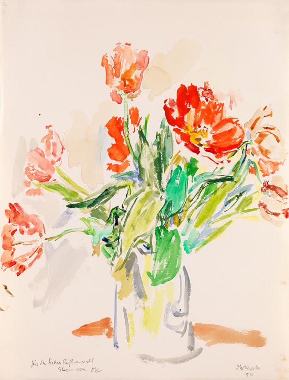 Oskar Kokoschka - Tulpenstrauß in der Vase