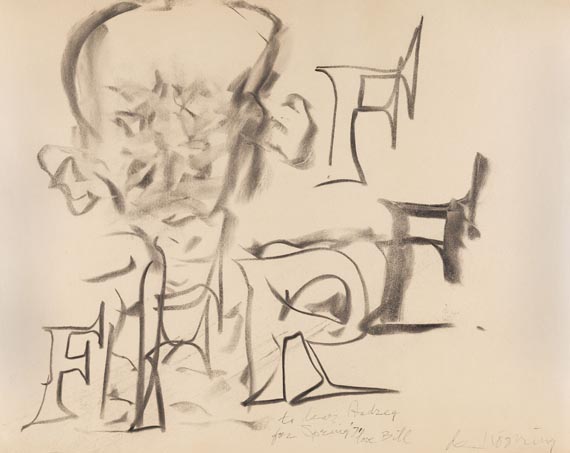 Willem de Kooning - Ohne Titel (Portrait of a man)