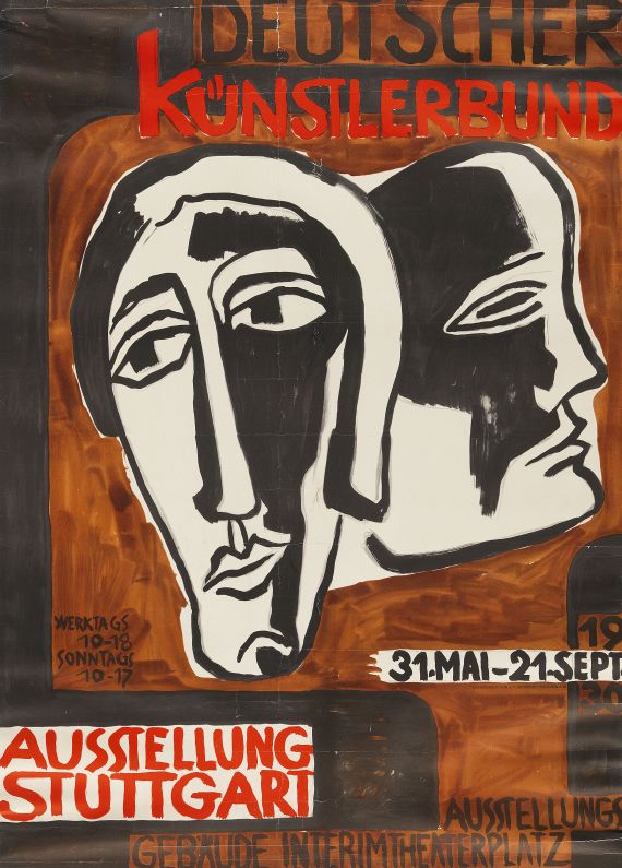 Karl Schmidt-Rottluff - Plakat für die Ausstellung des Deutschen Künstlerbundes in Stuttgart