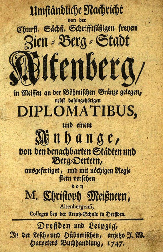 Christoph Meißner - Altenberg (1747)