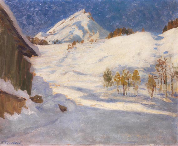 Fritz Overbeck - Winterlandschaft Davos