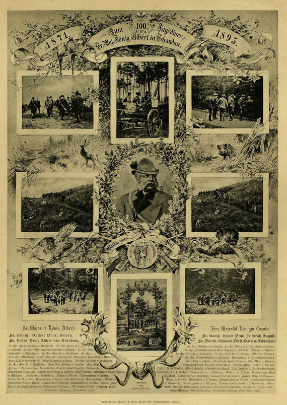  Albert von Sachsen - Erinnerungs-Blätter an die Königlichen Jagden in der Sächs. Schweiz. 1871-1895.