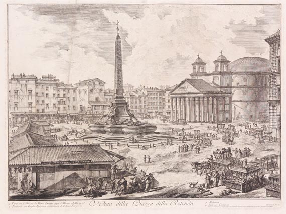  Italien - Piranesi, G. B., Veduta della Piazza della Rotonda.