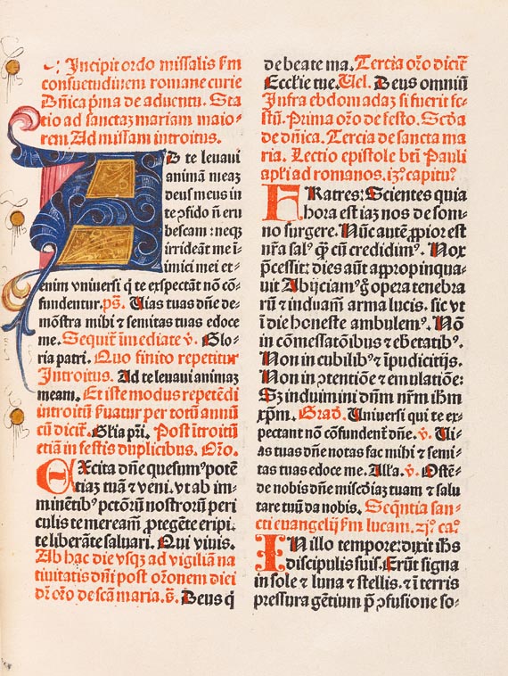   - Missale romanum (1484)