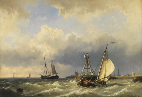 Hermanus Koekkoek jr. - Ausfahrt aus dem Hafen von Enkhuizen